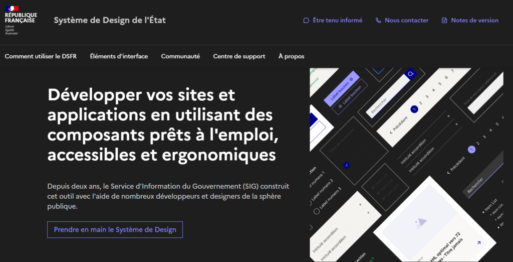 Design system gouvernement francais